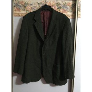 J.Crew Large Vintage Green Wool Alpaca Casual Occasion USA Sport Jacket